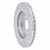 R1 84-95 Mercedes-Benz 260E Front Left Drilled & Slotted Silver Brake Rotor