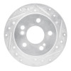 R1 83-95 Mercedes-Benz 300CE Rear Right Drilled & Slotted Silver Brake Rotor