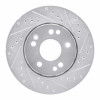 R1 90-92 Mercedes-Benz 300E Front Right Drilled & Slotted Silver Brake Rotor