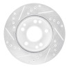R1 87-93 Mercedes-Benz 190E Front Right Drilled & Slotted Silver Brake Rotor