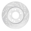 R1 87-93 Mercedes-Benz 190D Front Left Drilled & Slotted Silver Brake Rotor