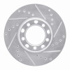 R1 72-74 Mercedes-Benz 350SL Front Right Drilled & Slotted Silver Brake Rotor