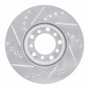 R1 72-74 Mercedes-Benz 350SL Front Right Drilled & Slotted Silver Brake Rotor