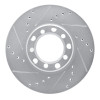 R1 72-74 Mercedes-Benz 350SL Front Left Drilled & Slotted Silver Brake Rotor