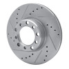 R1 72-74 Mercedes-Benz 350SL Front Left Drilled & Slotted Silver Brake Rotor