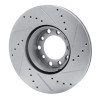 R1 72-74 Mercedes-Benz 350SL Front Left Drilled & Slotted Silver Brake Rotor