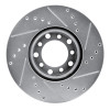 R1 72-74 Mercedes-Benz 350SL Front Left Drilled & Slotted Silver Brake Rotor