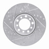 R1 72-80 Mercedes-Benz 450SL Front Right Drilled & Slotted Silver Brake Rotor