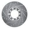 R1 72-80 Mercedes-Benz 450SE Front Left Drilled & Slotted Silver Brake Rotor