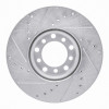 R1 79-85 Mercedes-Benz 300SD Front Right Drilled & Slotted Silver Brake Rotor