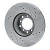 R1 79-85 Mercedes-Benz 380SL Front Left Drilled & Slotted Silver Brake Rotor