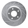 R1 82-85 Mercedes-Benz 500SEC Front Left Drilled & Slotted Silver Brake Rotor