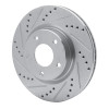 R1 82-85 Mercedes-Benz 500SEC Front Left Drilled & Slotted Silver Brake Rotor