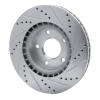 R1 82-85 Mercedes-Benz 500SEC Front Left Drilled & Slotted Silver Brake Rotor