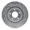 R1 82-85 Mercedes-Benz 500SEC Front Left Drilled & Slotted Silver Brake Rotor
