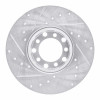 R1 73-85 Mercedes-Benz 300D Front Right Drilled & Slotted Silver Brake Rotor