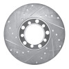 R1 73-85 Mercedes-Benz 230 Front Left Drilled & Slotted Silver Brake Rotor