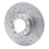 R1 73-85 Mercedes-Benz 230 Front Left Drilled & Slotted Silver Brake Rotor