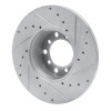 R1 73-85 Mercedes-Benz 230 Front Left Drilled & Slotted Silver Brake Rotor