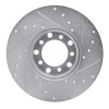 R1 73-85 Mercedes-Benz 230 Front Left Drilled & Slotted Silver Brake Rotor