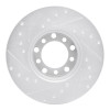 R1 68-76 Mercedes-Benz 220 Front Right Drilled & Slotted Silver Brake Rotor