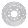 R1 61-91 Mercedes-Benz 220D Rear Right Drilled & Slotted Silver Brake Rotor