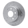 R1 61-91 Mercedes-Benz 230 Rear Left Drilled & Slotted Silver Brake Rotor