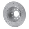 R1 61-91 Mercedes-Benz 230 Rear Left Drilled & Slotted Silver Brake Rotor