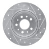 R1 61-91 Mercedes-Benz 230 Rear Left Drilled & Slotted Silver Brake Rotor