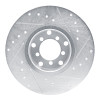 R1 65-73 Mercedes-Benz 250SEC Front Left Drilled & Slotted Silver Brake Rotor