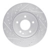R1 94-97 Mercedes-Benz C230 Front Right Drilled & Slotted Silver Brake Rotor