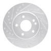 R1 94-97 Mercedes-Benz C280 Front Left Drilled & Slotted Silver Brake Rotor