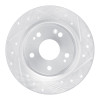 R1 22-25 Acura Integra Rear Right Drilled & Slotted Silver Brake Rotor