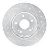 R1 22-25 Acura Integra Rear Left Drilled & Slotted Silver Brake Rotor