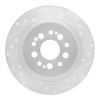 R1 17-25 Acura RDX Rear Right Drilled & Slotted Silver Brake Rotor
