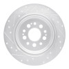 R1 17-25 Acura RDX Rear Right Drilled & Slotted Silver Brake Rotor