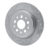 R1 17-25 Acura RDX Rear Left Drilled & Slotted Silver Brake Rotor