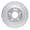 R1 17-25 Acura Integra Rear Right Drilled & Slotted Silver Brake Rotor