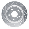 R1 17-25 Acura Integra Rear Left Drilled & Slotted Silver Brake Rotor