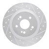 R1 18-25 Honda Odyssey Rear Right Drilled & Slotted Silver Brake Rotor