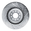 R1 17-25 Acura Integra Front Left Drilled & Slotted Silver Brake Rotor