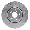 R1 16-22 Acura ILX Front Right Drilled & Slotted Silver Brake Rotor