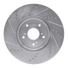 R1 16-22 Acura ILX Front Right Drilled & Slotted Silver Brake Rotor