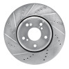 R1 16-22 Acura ILX Front Left Drilled & Slotted Silver Brake Rotor