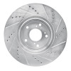 R1 16-22 Acura ILX Front Left Drilled & Slotted Silver Brake Rotor