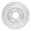 R1 16-16 Honda CR-Z Rear Left Drilled & Slotted Silver Brake Rotor