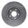 R1 15-25 Acura MDX Front Right Drilled & Slotted Silver Brake Rotor