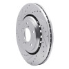 R1 15-25 Acura MDX Front Left Drilled & Slotted Silver Brake Rotor