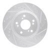 R1 12-16 Honda CR-V Front Right Drilled & Slotted Silver Brake Rotor