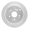 R1 02-04 Honda Odyssey Rear Right Drilled & Slotted Silver Brake Rotor